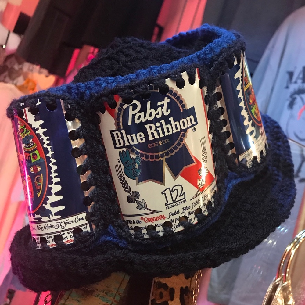 Busch Light Nostalgia Inspired Crochet Beer Can Hat